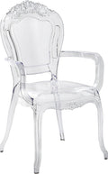 Set 2 Chaises Transparentes en Plastique avec Accoudoirs Design Rétro et Glamour Tendance pour – Beliani