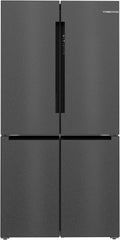 Bosch KFN96AXEA – 183 x 90.5 cm, Série 4, Acier brossé noir anti-traces, réfrigérateur multi-portes congélateur en bas