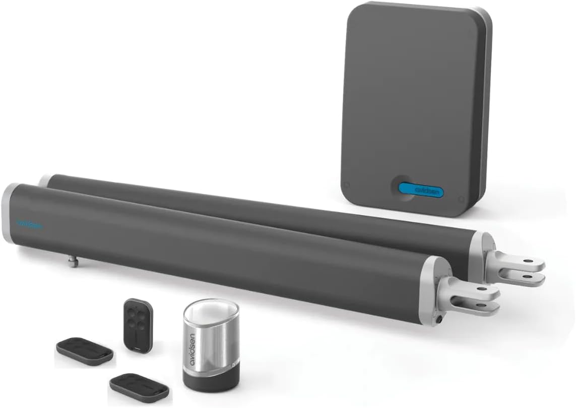 Avidsen Teha-SE – Motorisation pour Portail Battant à Vérins, 3 Télécommandes Incluses, Jusqu'à 3, 5m et 300kg, Automatisme de Portail Électrique