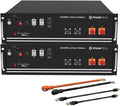 Pylontech 2 batteries LiFePO4 US3000C 7 kWh avec kit de câbles de raccordement à l'onduleur – Noir/Orange
