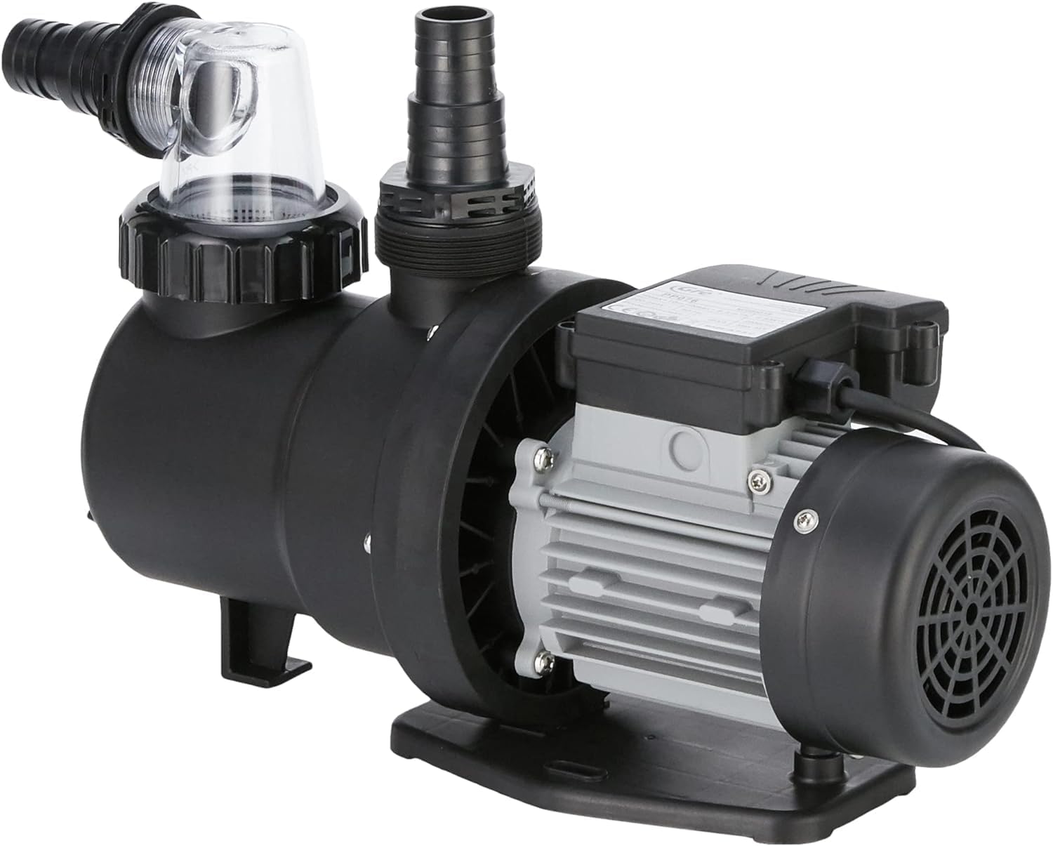 PP032 - Pompe de filtration pour piscine – Pompes, Gre, 250 W, filtre de 500 mm, 7 m3/h, jusqu'à 35 m3, Noir/Gris