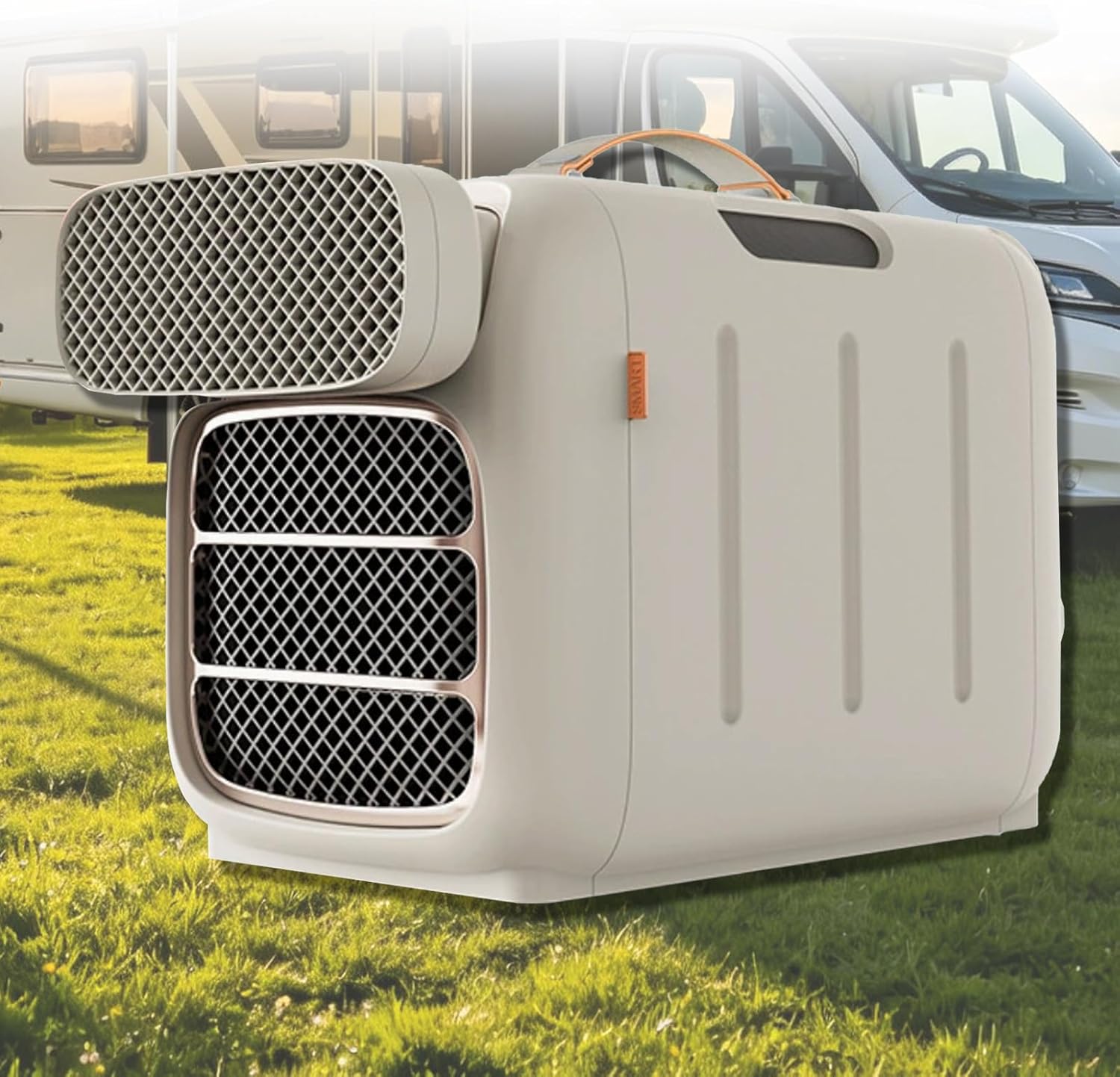 Climatiseur Mobile avec Evacuation et Portable Camping Air Conditioner Modes Froid et Chaud – Climatiseurs portables, Beige