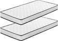 Lot de 2 Matelas 90x190x15cm – Lot de 2 Matelas 90x190 - Épaisseur 15cm Matelas Ergonomique, Luxirest, Blanc/Noir