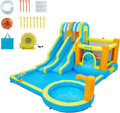 Garvee Château Gonflable avec Souffleur – 9 en 1 Parc Aquatique Gonflable avec Trampoline, Adapté pour Enfants de 3 à 12 Ans, 482 x 381 x 241cm