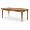 Table rectangulaire en bois d'acacia marron 180x90x75 cm