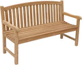 Happy Garden Banc de Jardin en Teck Lombok – P 61 × l 150 × H 95cm - Hauteur d'assise: 45cm, Bois