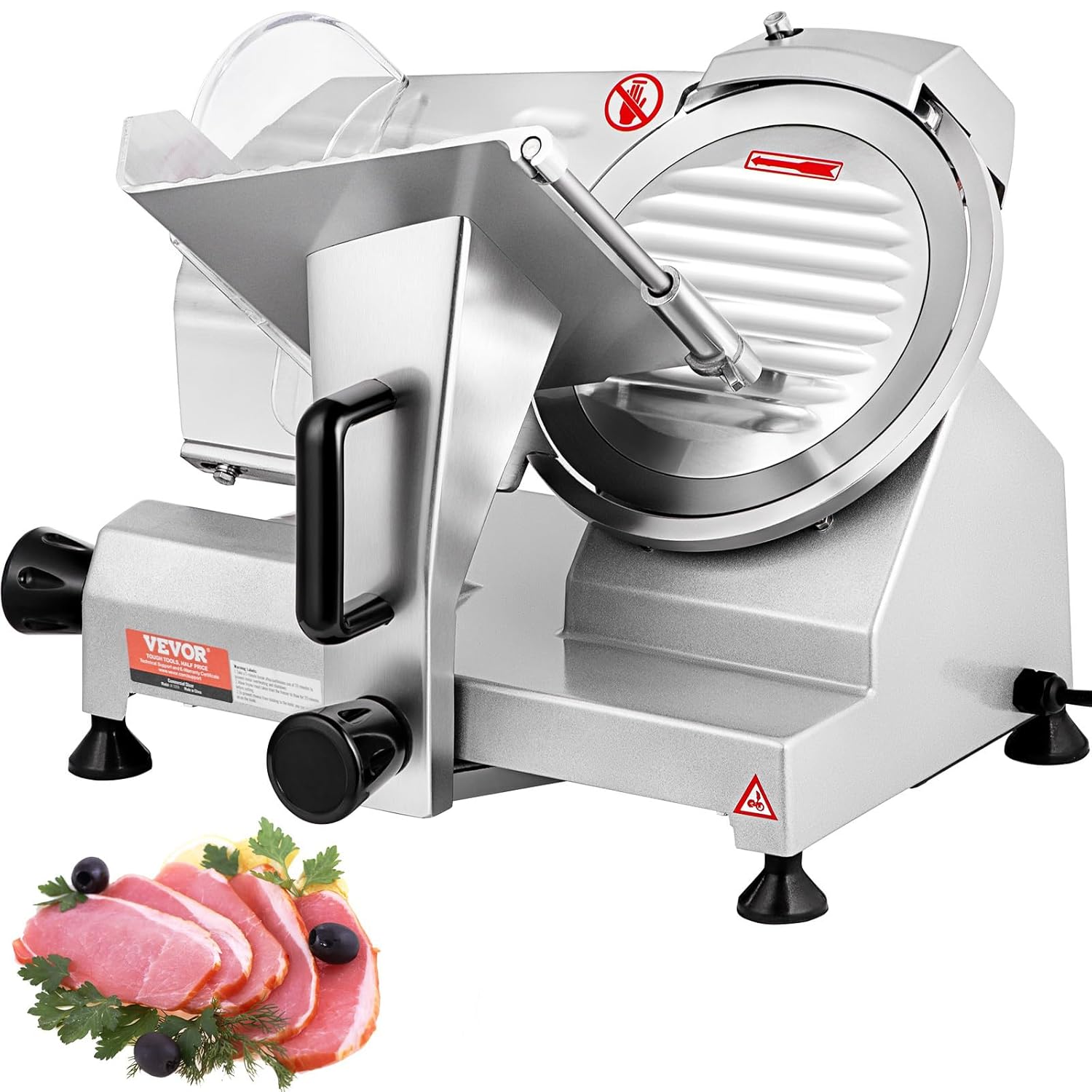 Trancheuse Électrique Commerciale 200 W Trancheuse à Jambon Lame 203 mm 350-400 tr/min – Trancheuses, VEVOR, modèle à viande