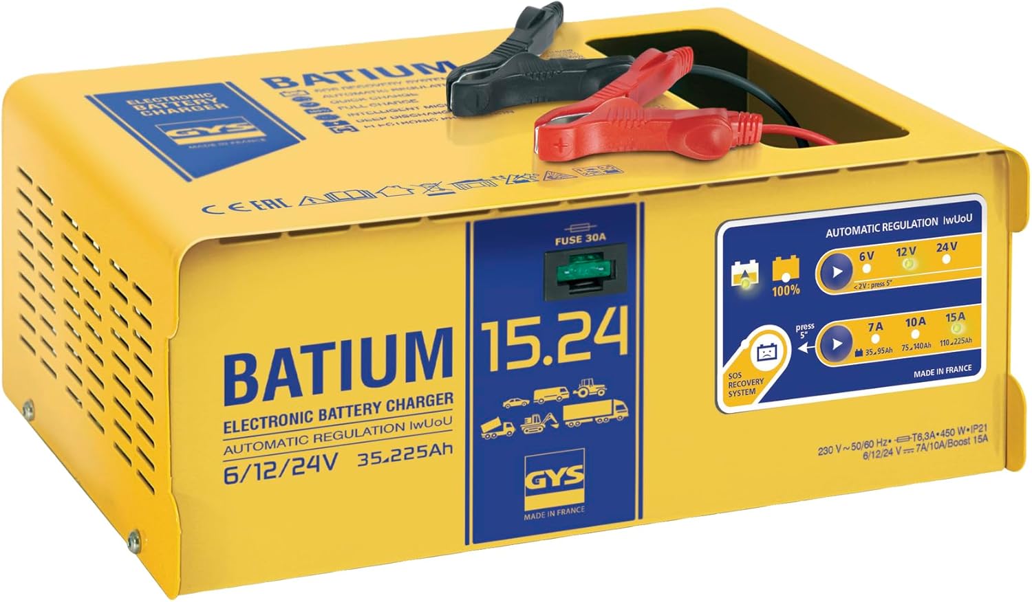 599 en Chargeurs de batterie pour auto – CHARGEUR DE BATTERIE GYS BATIUM 15/24 AUTOMATIQUE 6/12/24 VOLTS, GYS