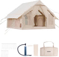 Tente de Camping Gonflable Tente de Glamping 3 à 12 Personnes Oxford 300D Facile à Installer – Tentes, VEVOR, Beige