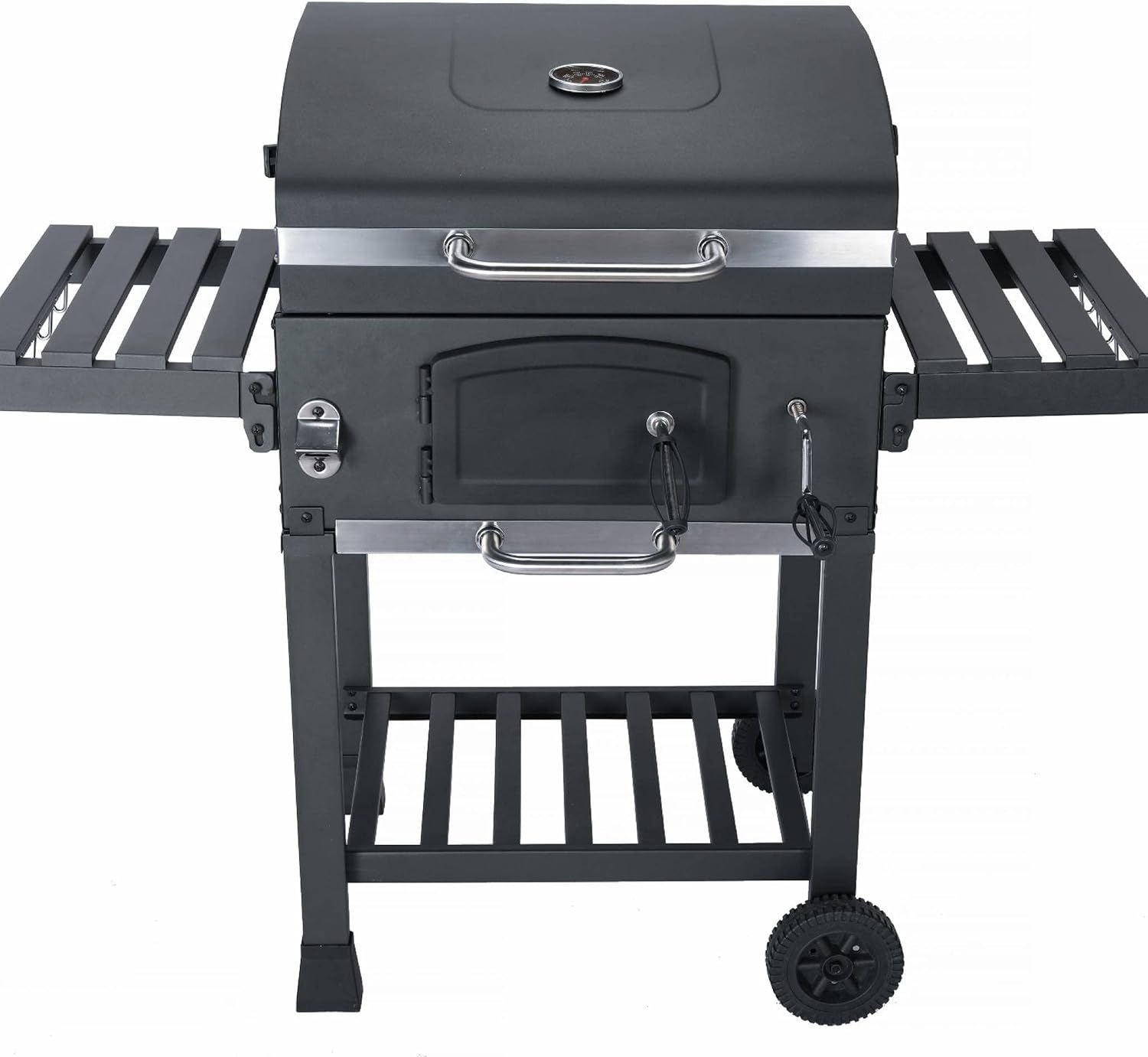Alice's Garden Barbecue Grill Charbon de Bois - Bernard Noir - Fumoir avec récupérateur de Cendres – aérateurs
