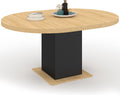 Table à Manger Extensible Ronde Eden 4-8 Personnes Bois et Noir 120-160 cm – Tables, IDMarket, Bois/Noir