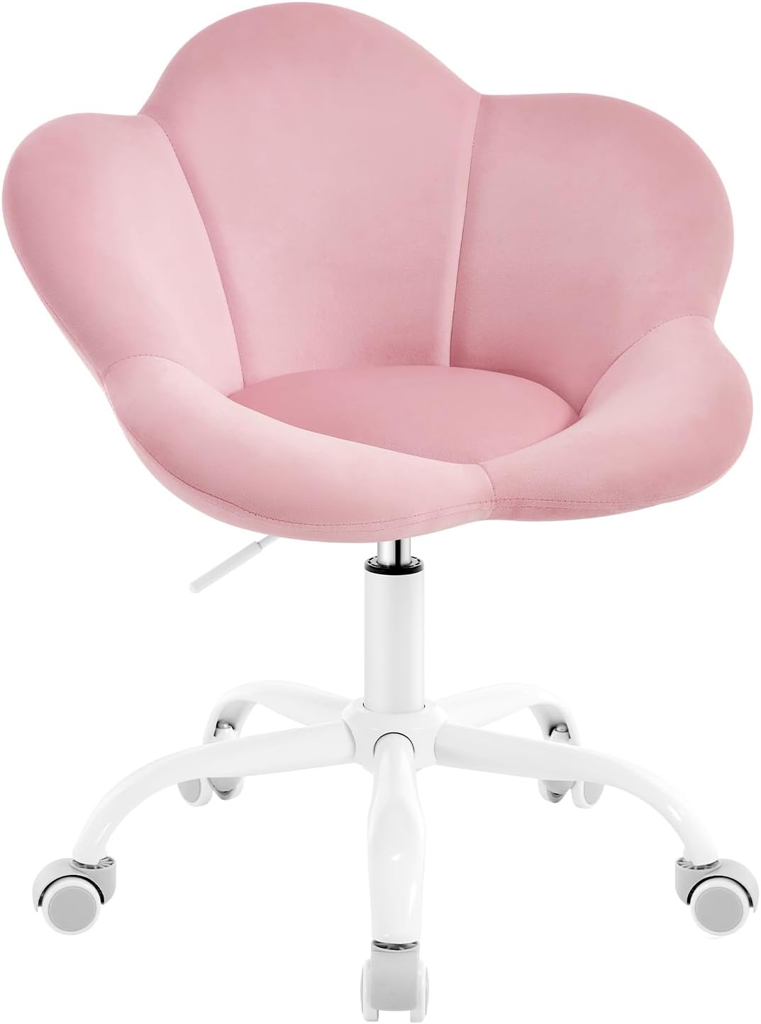 WOLTU Chaise Bureau Enfant – Réglable en Hauteur, Chaise Pivotante en Velours, Ergonomique, Siège Rembourré