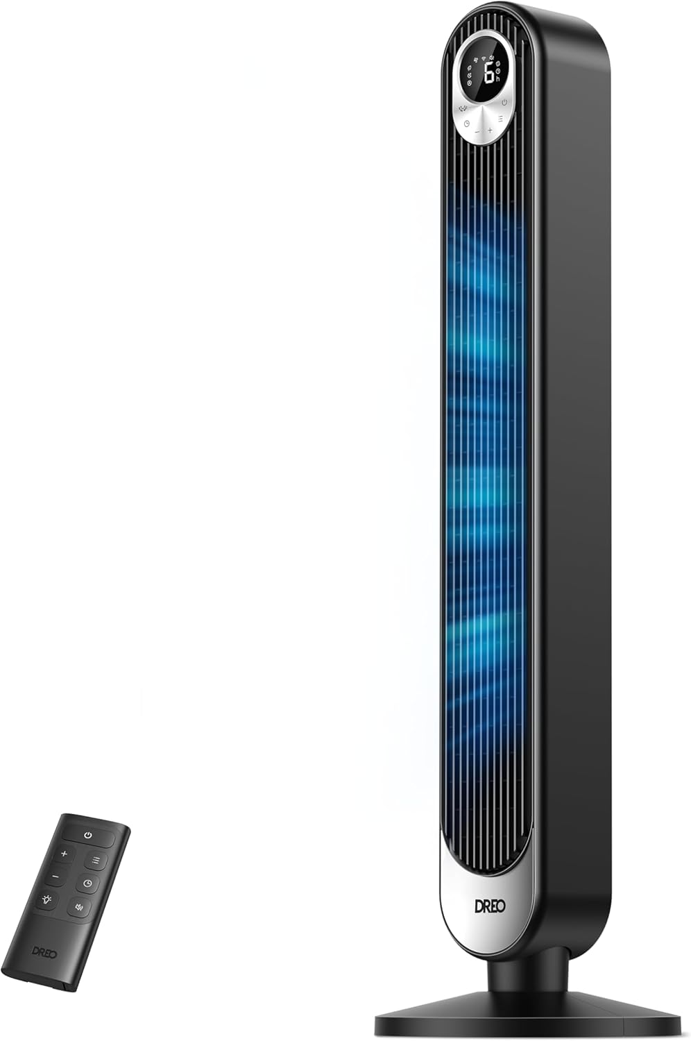 DREO Ventilateur Colonne Silencieux – Ventilateurs Tour de 106cm avec Télécommande, Oscillant à 90° pour Grande Chambre, Puissant Vitesse 8, 4 Modes