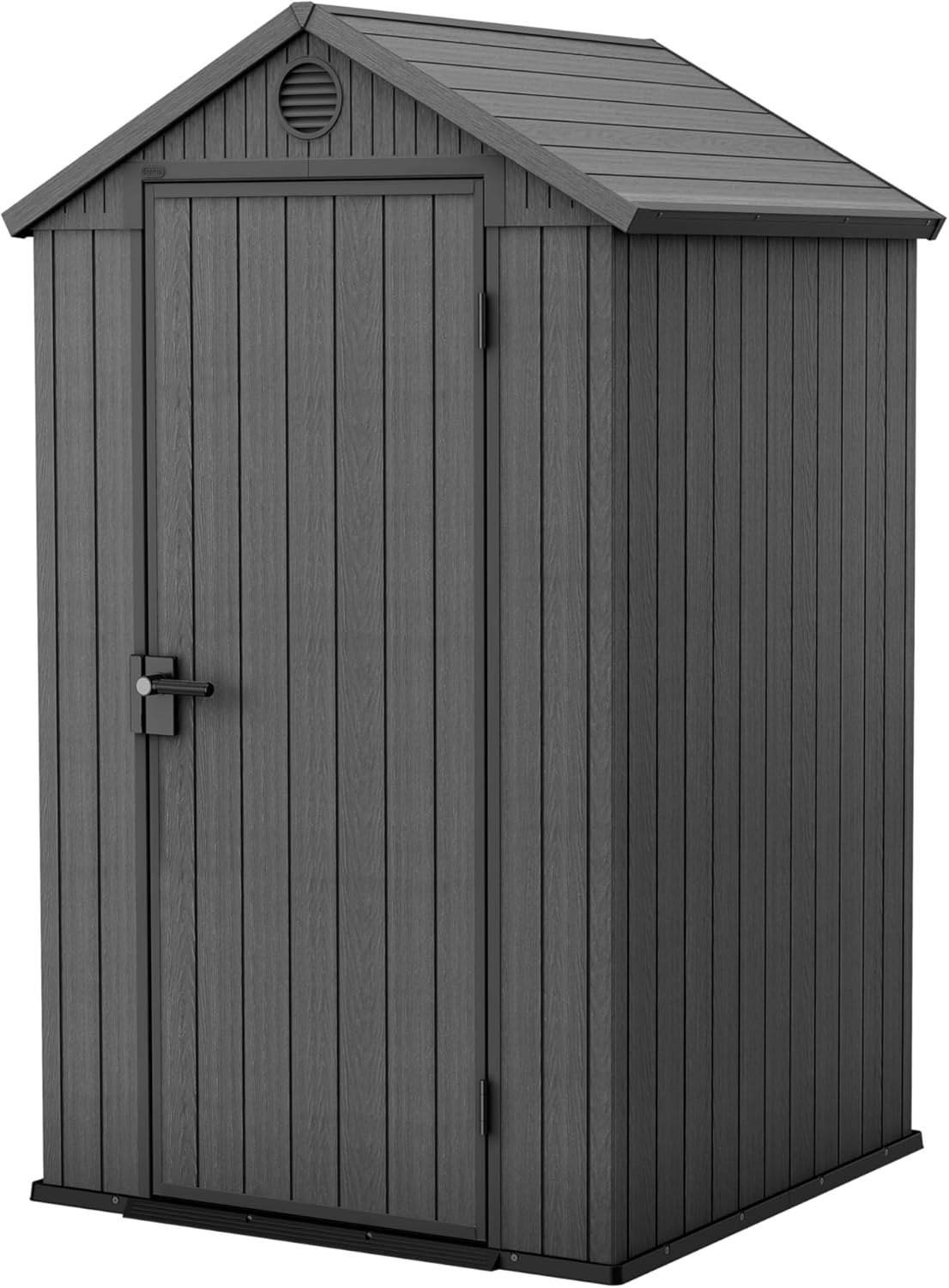Abri de Jardin Résine Darwin 4X4-125 X 184 X 205 cm - Compact – Keter, Durable et Résistant aux Intempéries - Couleur Gris Moderne