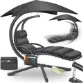 Chaise longue flottante avec parasol – Bains de soleil, KESSER, B100 cm, charge jusqu'à 120 kg, chaise longue H200, L194