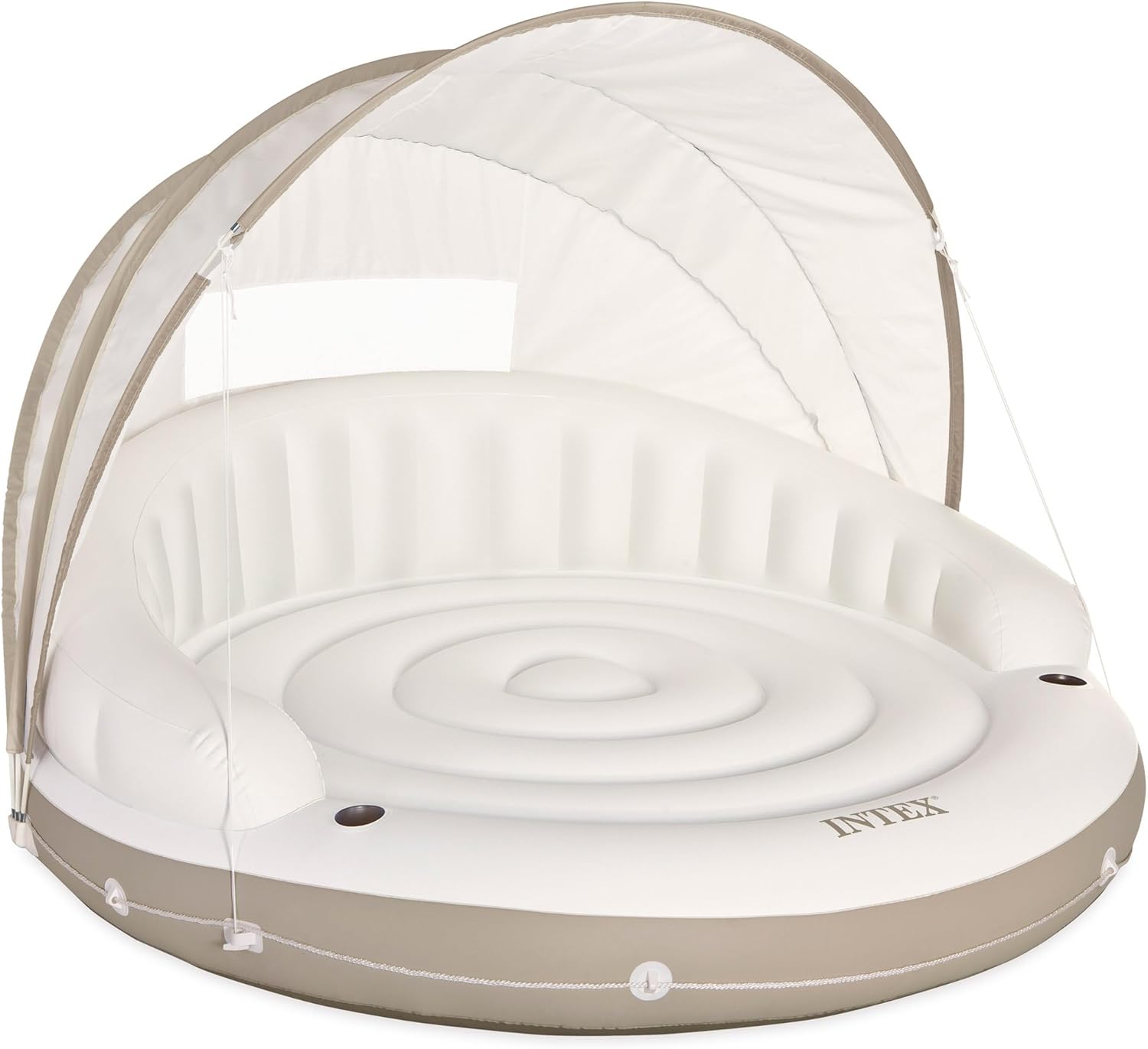 Intex Lounge caraïbes – dimensions indiquées sont 199cm x 150cm, Blanc/Beige