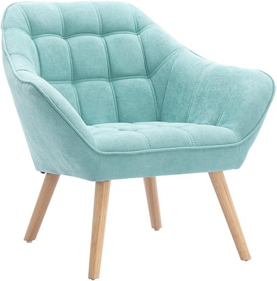Vente- - Fauteuil en Tissu Vert d'eau Caserta - Scandinave – Vente-, dimensions indiquées sont L 127 / 82 x P 73 x H 77 cm