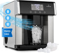 KLARSTEIN Eiszeit Machine à Glaçons Argent – réservoir 3 L, 15 kg/24 h, glaçons en 12 min, Inox, Écran tactile