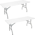 Oxeo Lot de 2 Tables Pliantes Jardin - 180cm - Portable avec Poignée - Table Camping Pique Nique 8
