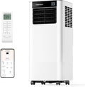 Temprium Climatiseur Mobile 9000 BTU – Silencieux <48 dB, Contrôle Via Application/Télécommande, Minuterie 24 H