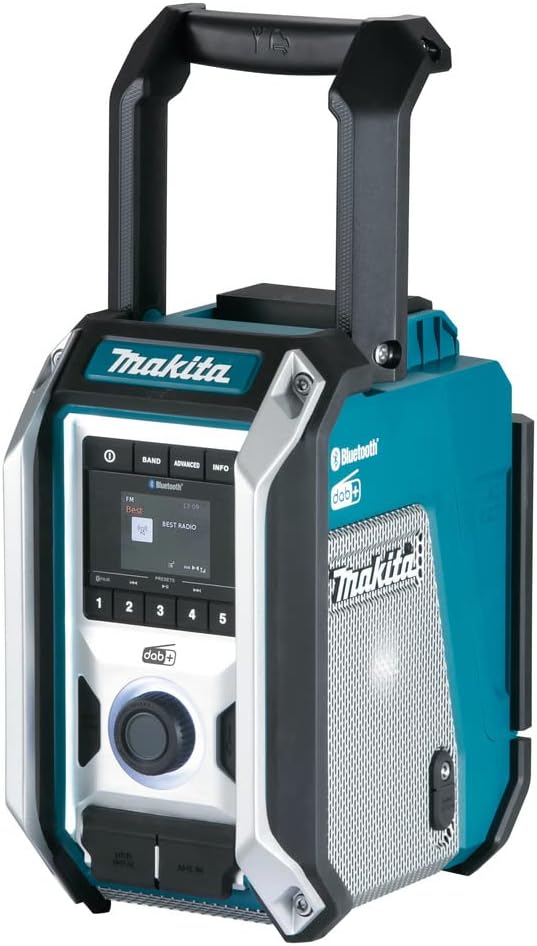 8-18V Li-Ion + 1 x BL1830B – DMR115 10 – Radios de chantier, Makita, Makita DMR115, Noir/Bleu/Gris
