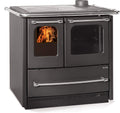 Cheminées – LA NORDICA, Fonte - Bois - Noir A+, Acier avec double verre de type 2 (pas de porte à fermeture automatique)
