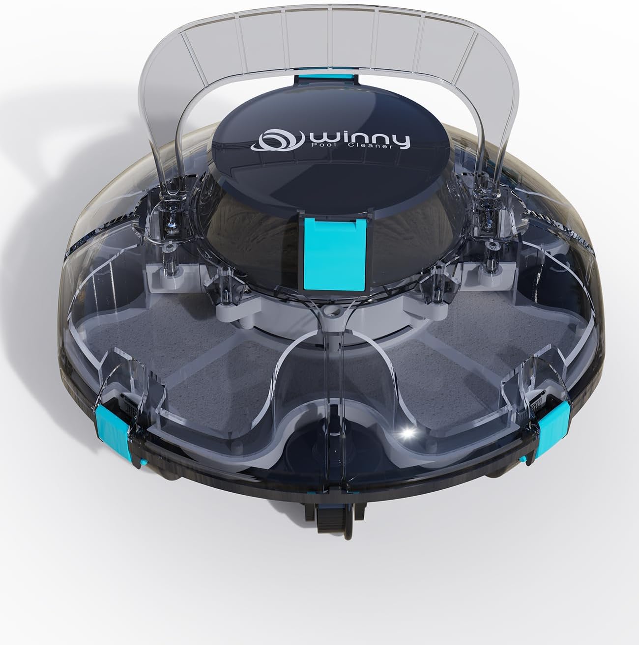 WINNY POOL CLEANER Winny 200P Robot Piscine – Autonomie 80 Min pour Piscines Hors-Sol 60m2, Noir-Bleu