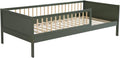 sweeek - Lit Enfant 90 x 190 cm pin Naturel sommier à Lattes Inclus Vert - Elio – Alice's Garden, Vert/Naturel