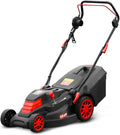 Tondeuses rotatives – ELEM GARDEN TECHNIC, Tondeuse à Gazon électrique 1600W - 38CM - Elem Garden, Noir/Rouge