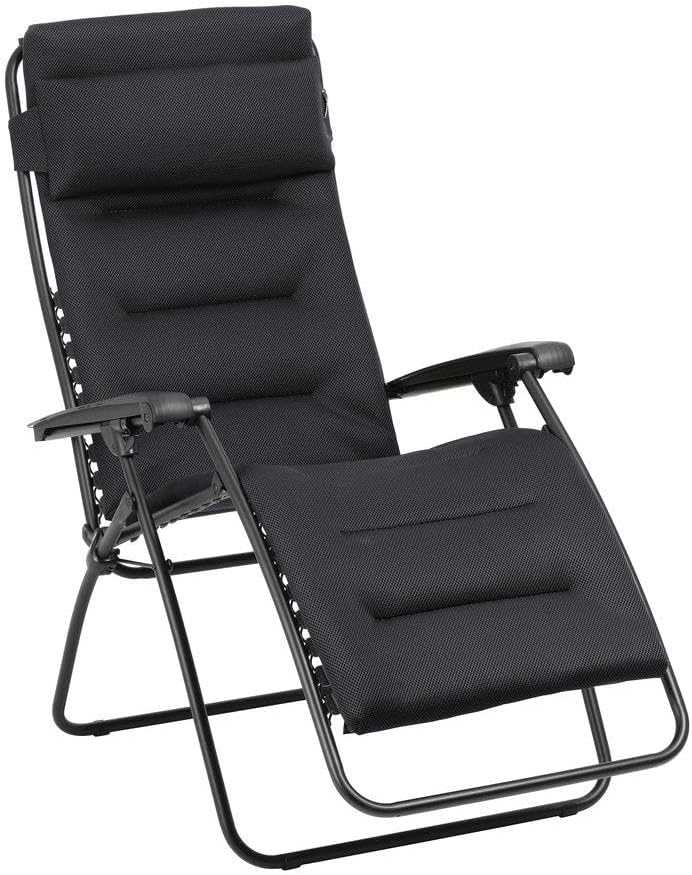 MOBILIER - Fauteuil Matelassé Relax Zéro Gravité - Chaise Longue Multiposition Pliante Jardin – Fauteuils inclinables, Lafuma