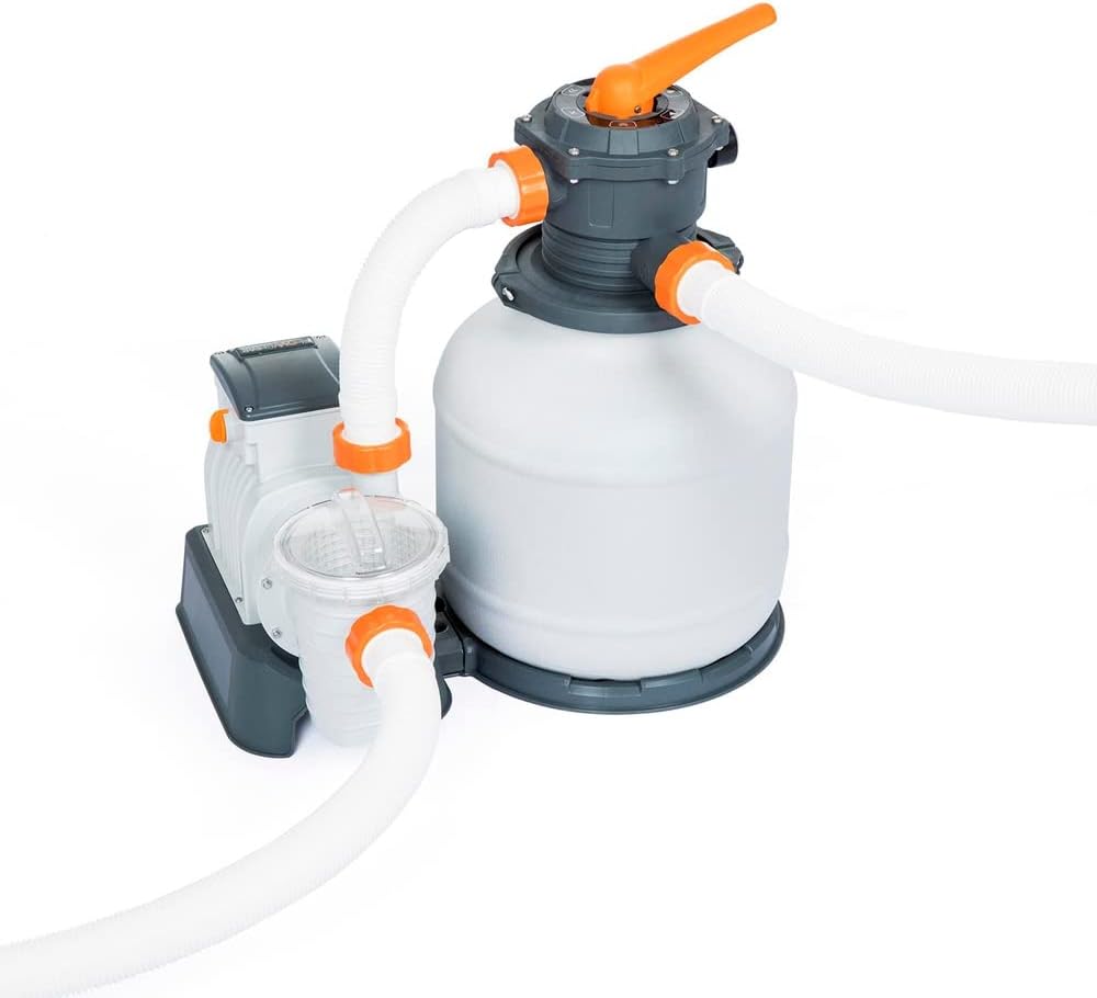 58499 Pompe de filtration à sable pour piscine hors sol Portée 8 – Accessoires et pièces détachées, Bestway, 327 l/h