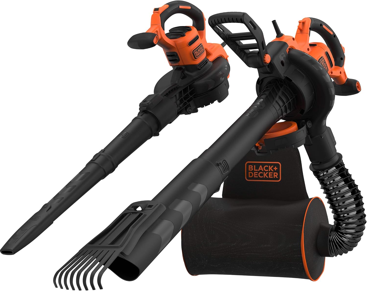 Option Broyeur 3000 W Orange – BEBLV301 Aspirateur Souffleur Électrique à fil Aspirateur + Souffleur, BLACK+DECKER, Noir/Orange