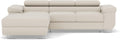 Bestmobilier Canapé d'angle Convertible avec Coffre - Angle Gauche - Pablo en Velours - Canapé Lit - Sofa