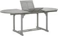 vidaXL Table de Jardin Table de Salle à Manger Dîner Patio Terrasse Extérieur Cuisine Extensible Gris – table peut être rallongée de 150 à 200 cm