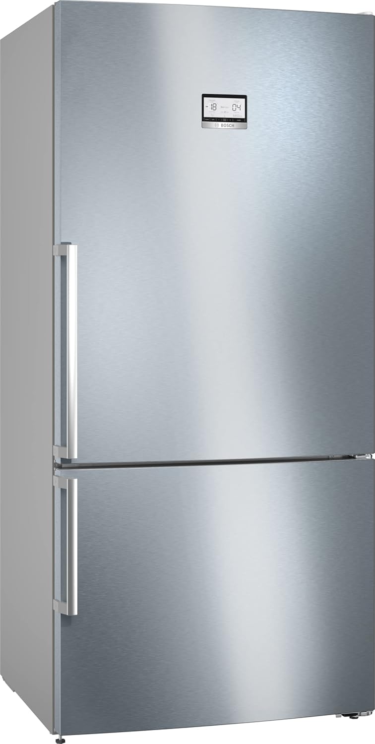 Bosch KGN86AIDR – 186 x 86 cm, Série 6, Réfrigérateur Combiné Pose-Libre, Inox Anti Trace de Doigts