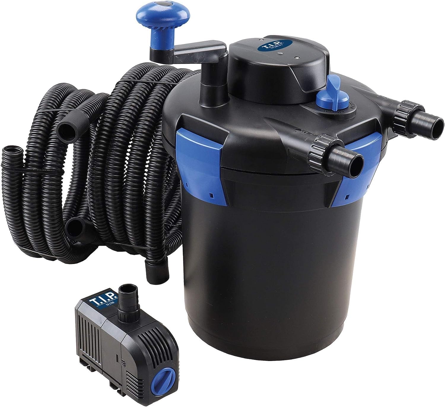 TFP 5000 UV 9 Kit de Filtration Sous Pression pour Bassins 25 Watts Débit 1500 l/h Volume – Filtres, T.I.P., filtre, Noir/Bleu