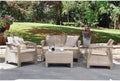 réalisé avec Finition tressée – Salon de Jardin Corfu, Keter, Coussins Inclus, composé de Deux fauteuils, Couleur Cappuccino