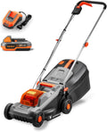 Tondeuses rotatives – Fuxtec, Tondeuse à Gazon sans Fil 20 V FX-E1RM20-ECO-SET, pour Jardins Petits à Moyens, Largeur de Coupe 30 cm, bac 30L