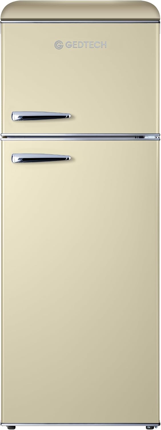 Refrigerateur double-porte vintage GDPV215CR - Couleur crème - Capacité 215L - Classe E – Réfrigérateurs standard, GEDTECH