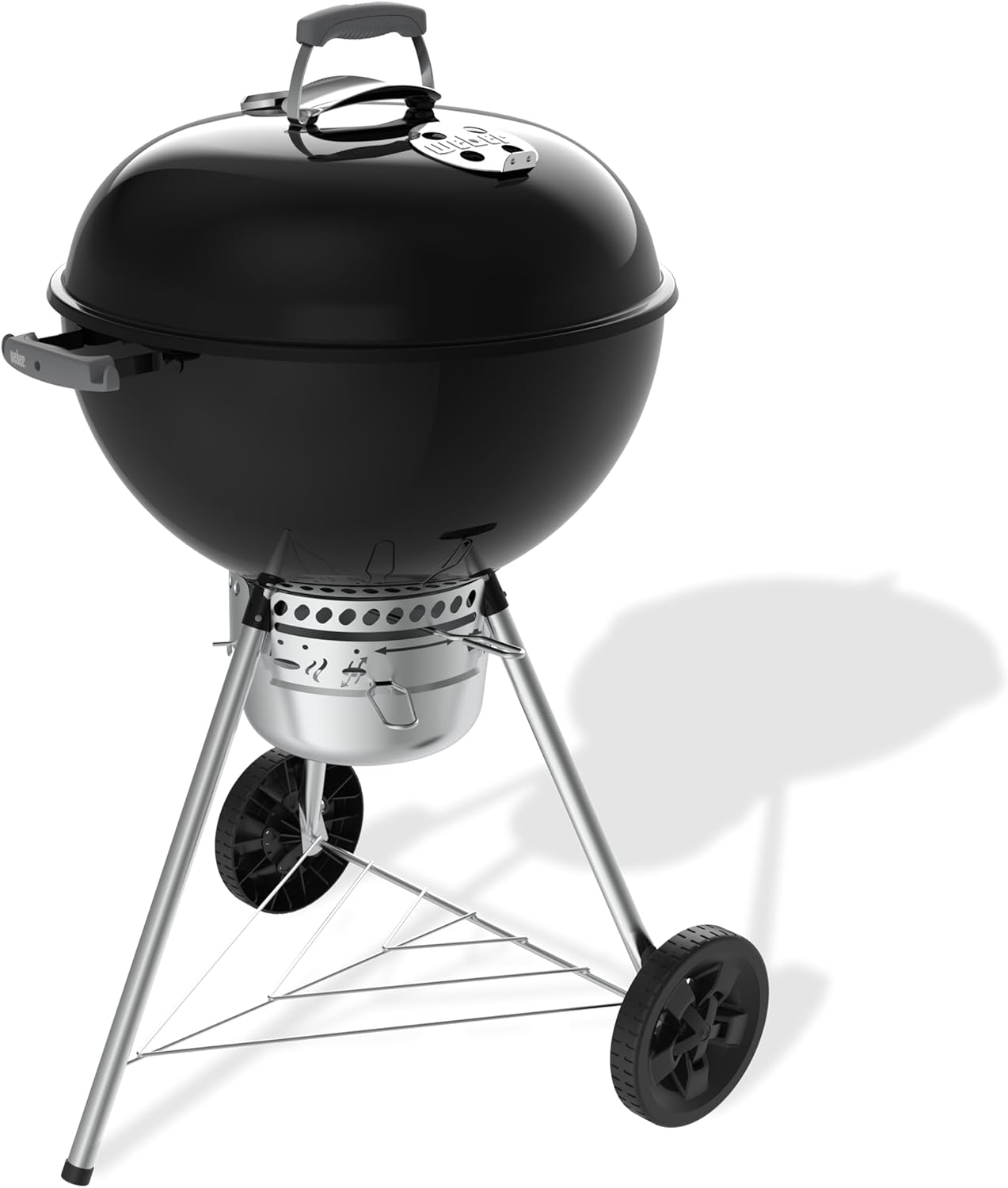Barbecues à charbon – Weber, Original Kettle barbecue à charbon 57 cm, support, roues, Noir/Argent