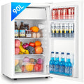 FOHERE Petit Frigo avec Congélateur de 91L – Thermostat Réglable, Bac à Légumes, Blanc, Réfrigérateur à une porte