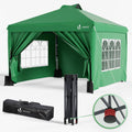 vounot Tonnelle de Jardin 3x3m Pop up Tente Pliable avec Parois Imperméable Anti UV Respirable