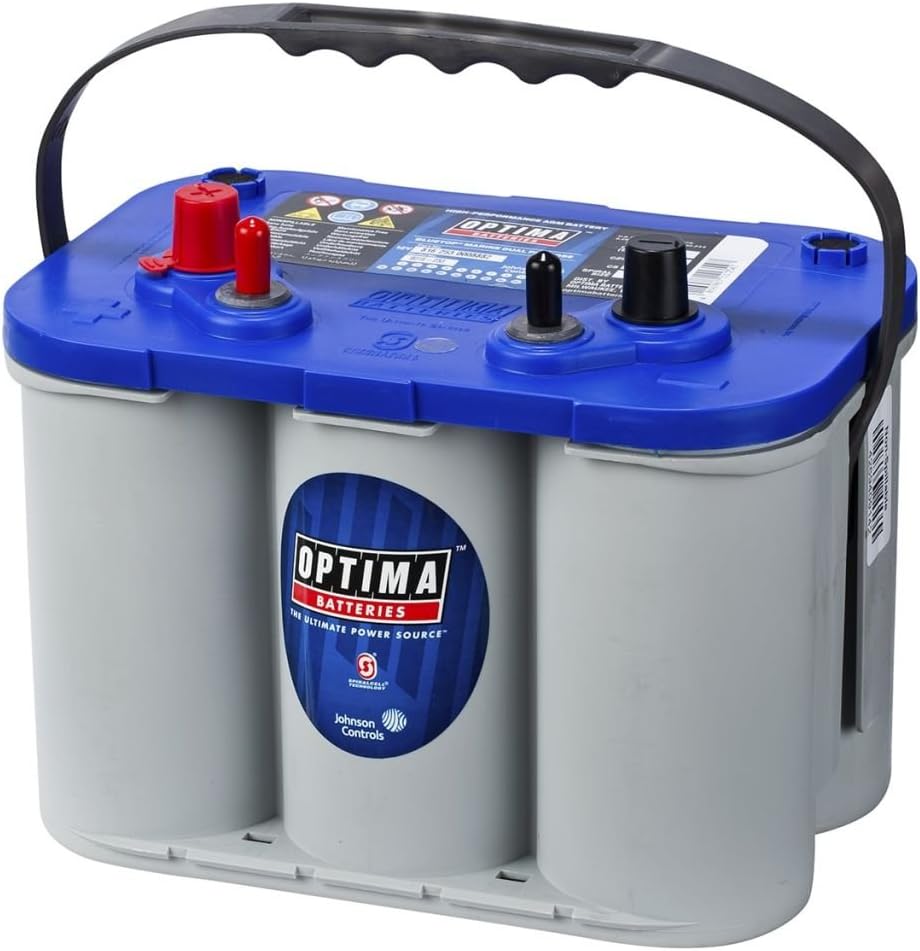 Blue Top Bt Dc 4.2 Batterie Dual Sprial Cell – Batteries de voiture, OPTIMA, 12V 55Ah 765 Amps (En), Bleu/Gris