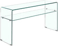 Console en Verre trempé - étagère Transparente - Table d'entrée Design épurée - Ice – Banc TV, Meubletmoi