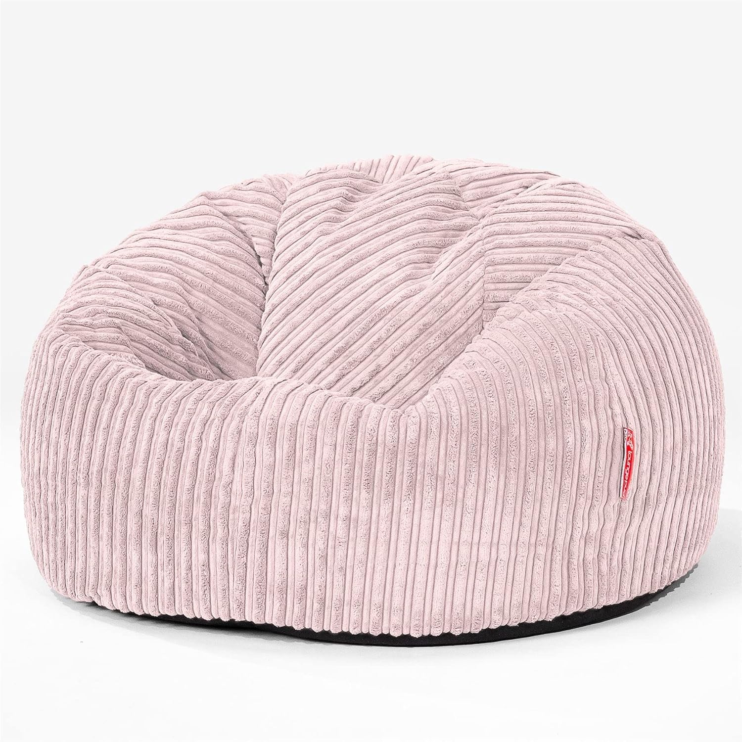 Fauteuils poire – Lounge Pug, Pouf Poire Classique pour Adulte en Velours Côtelé - Confortable, Facilement Transportable - Rose Clair