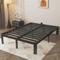 KVLKBV Lit Double 140 x 190 cm – 41 cm, Cadre Noir avec pattines antidérapantes et Grand Espace de Rangement
