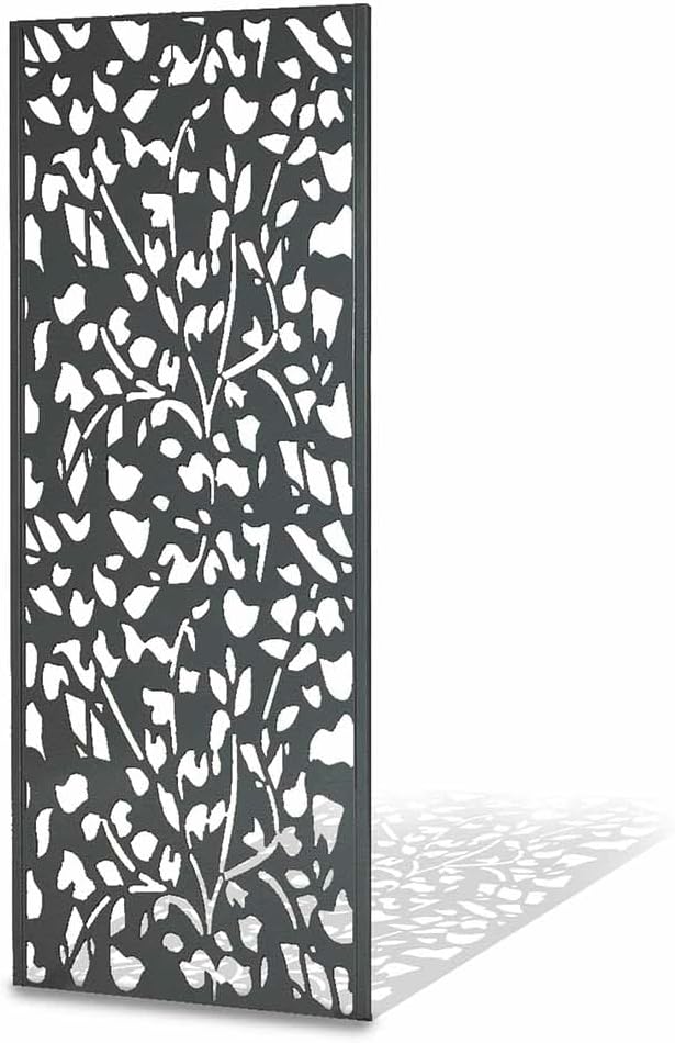 160 x 60 cm – Panneau Décoratif Extérieur – Clôtures décoratives, TERRE JARDIN, Motif Végétal, en Métal - Claustra Décoratif Jardin
