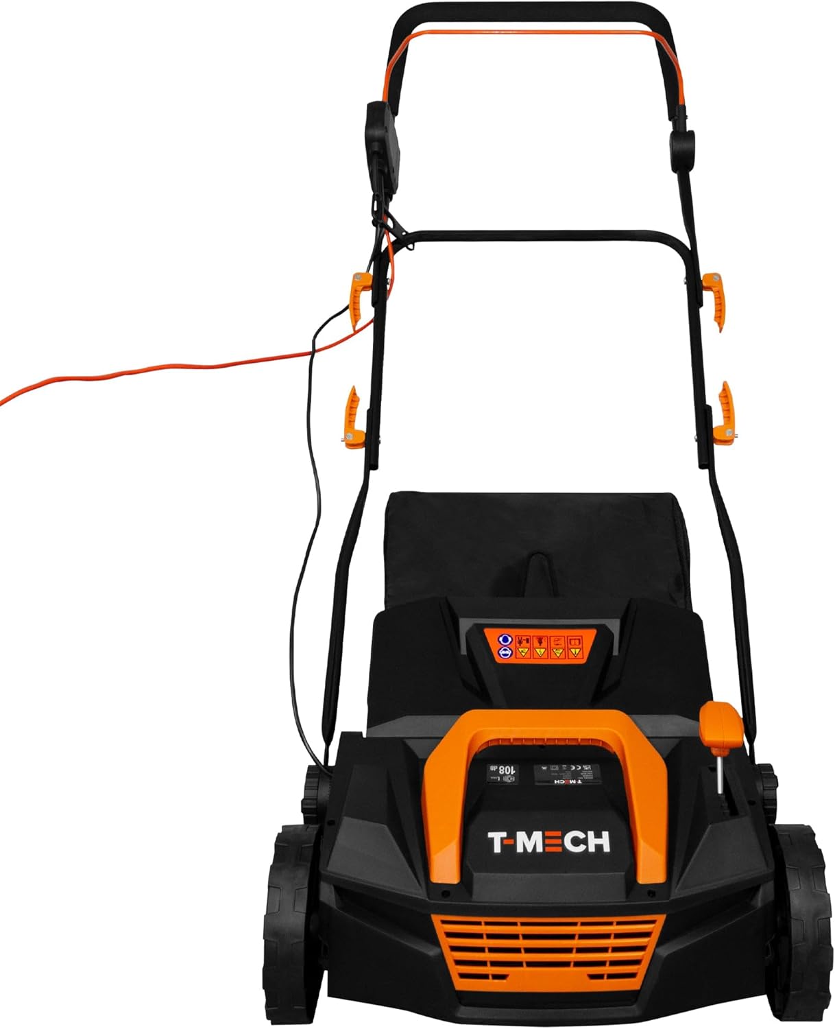 Avec son généreux câble de 12 m, il couvre de larges zones en toute flexibilité – T-Mech, Entretien de Jardin, Noir/Orange