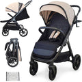 Twinly Spacely - Poussette Canne Compacte et Légère jusqu'à 25kg - Dès la Naissance – Capote XXL avec Filtre UPF-50