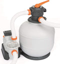 Pompes – Bestway, Flowclear Filtre à Sable avec ChemConnect, 7.571 l/h, 220-240 V/50 Hz, 280 W, TÜV/CE, Gris/Orange/Blanc/Noir